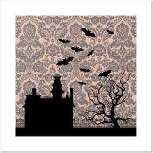 Ghotic Seamless Pattern - Addams Family House Posters and Art